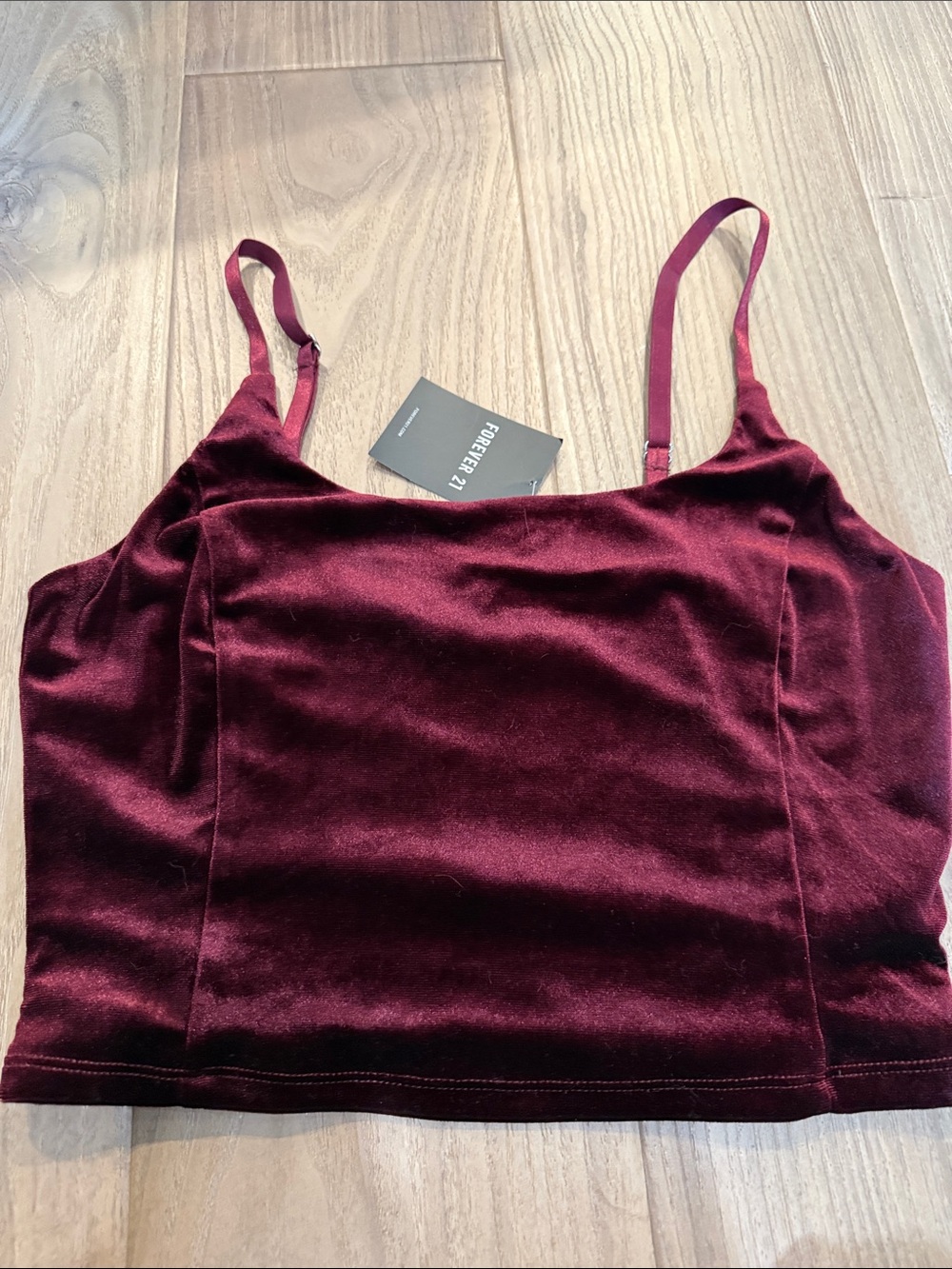 Forever 21 Burgundy Velvet Cami